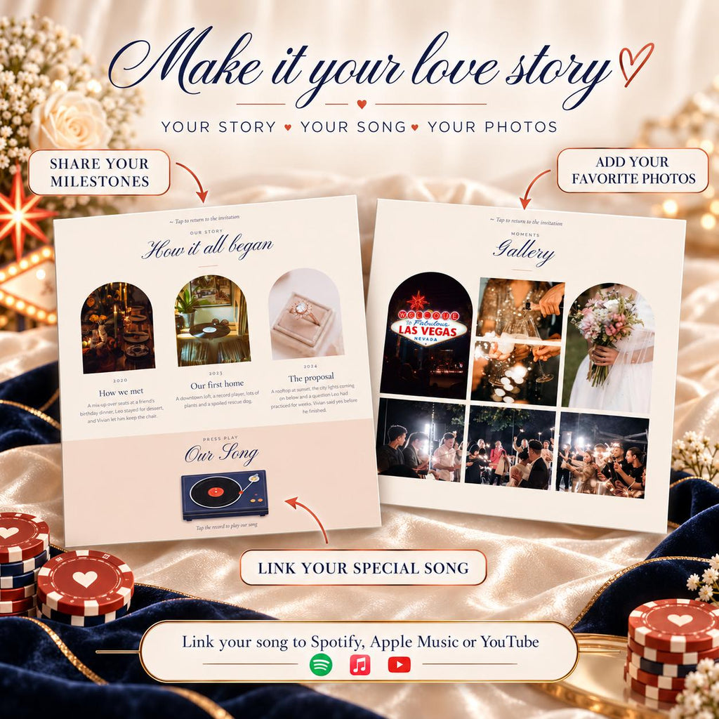 Las Vegas Wedding Website Template with RSVP