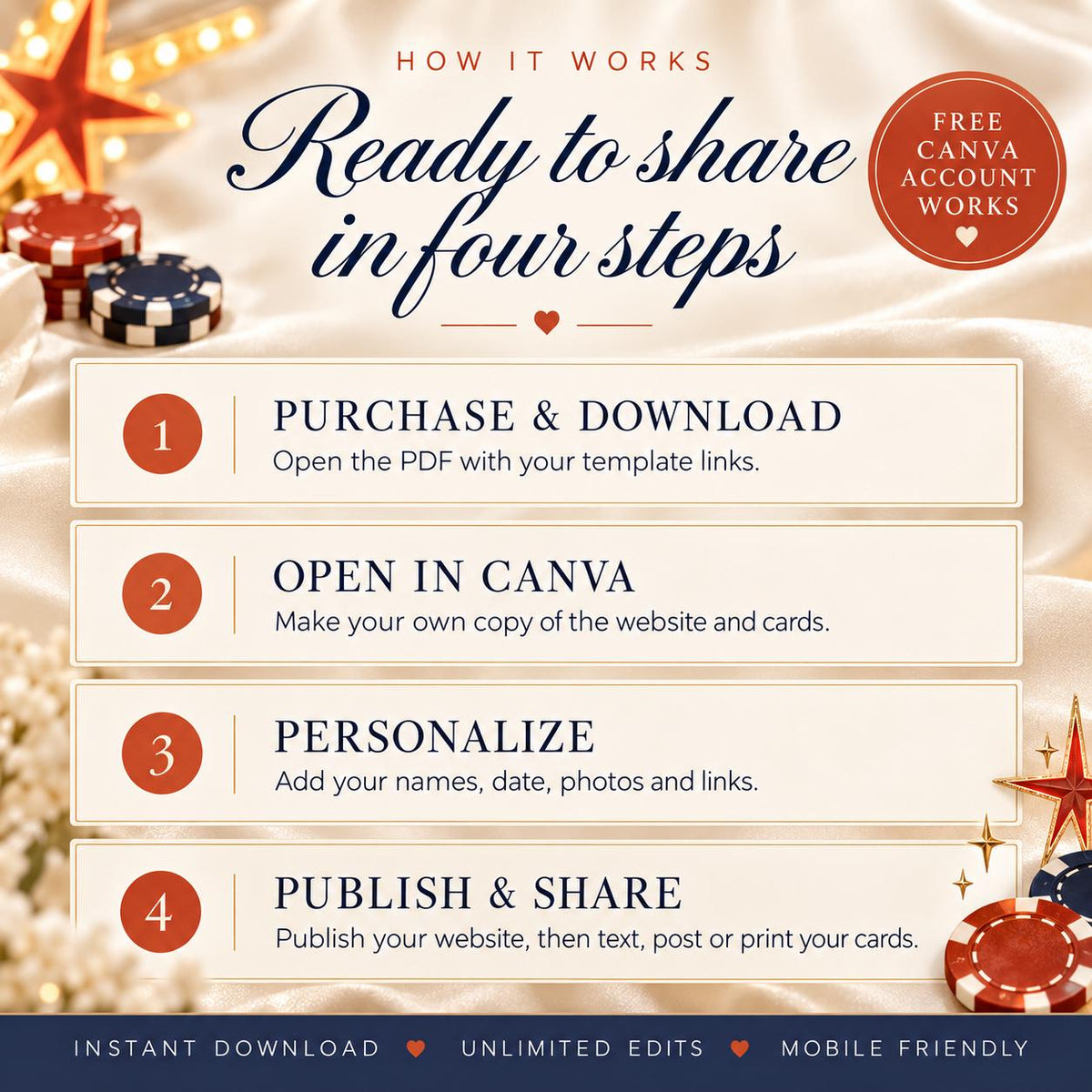 Las Vegas Save the Date Website Template