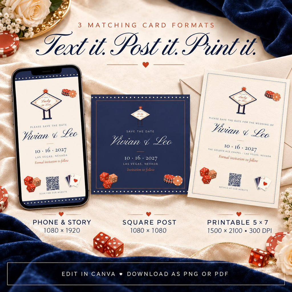 Las Vegas Save the Date Website Template