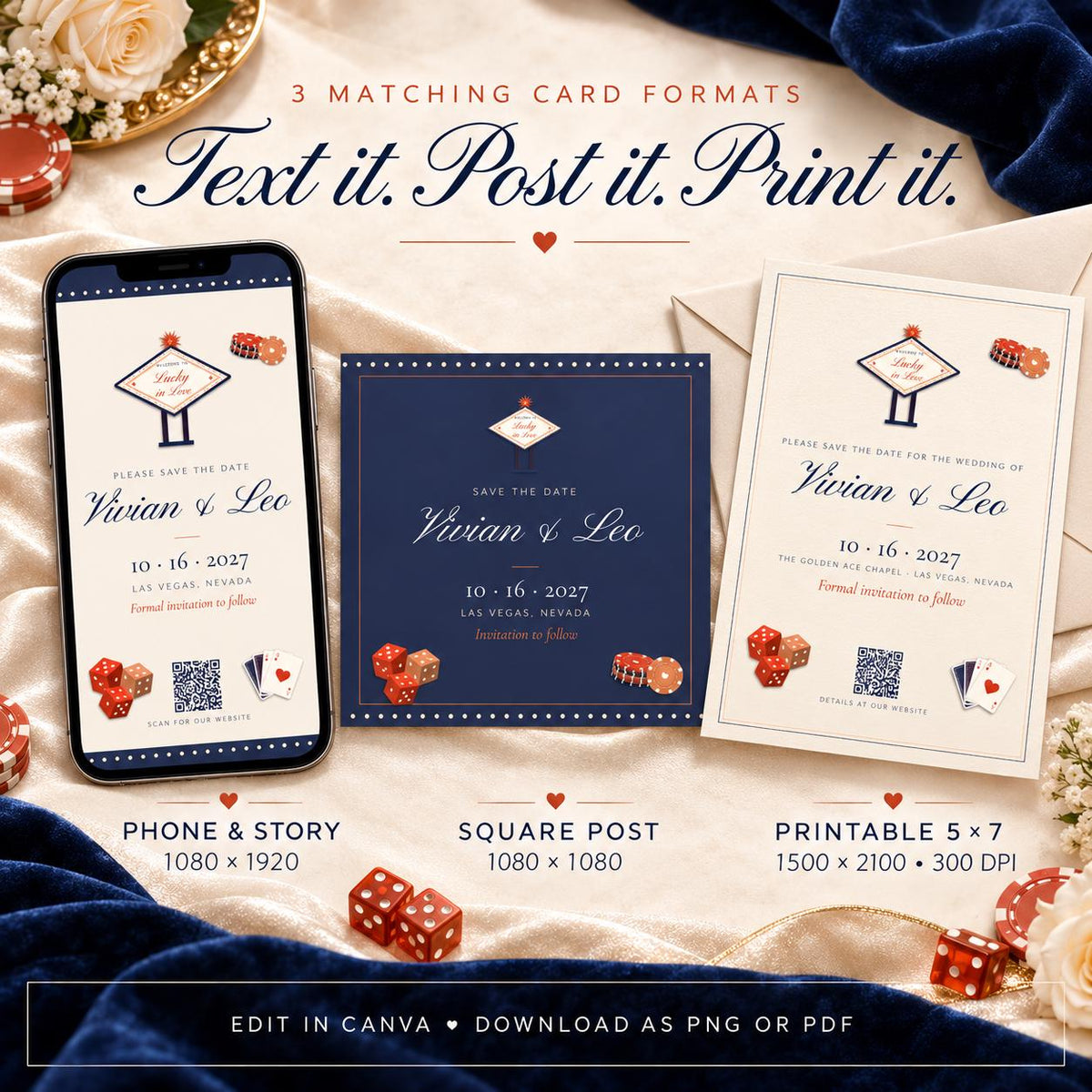 Las Vegas Save the Date Website Template