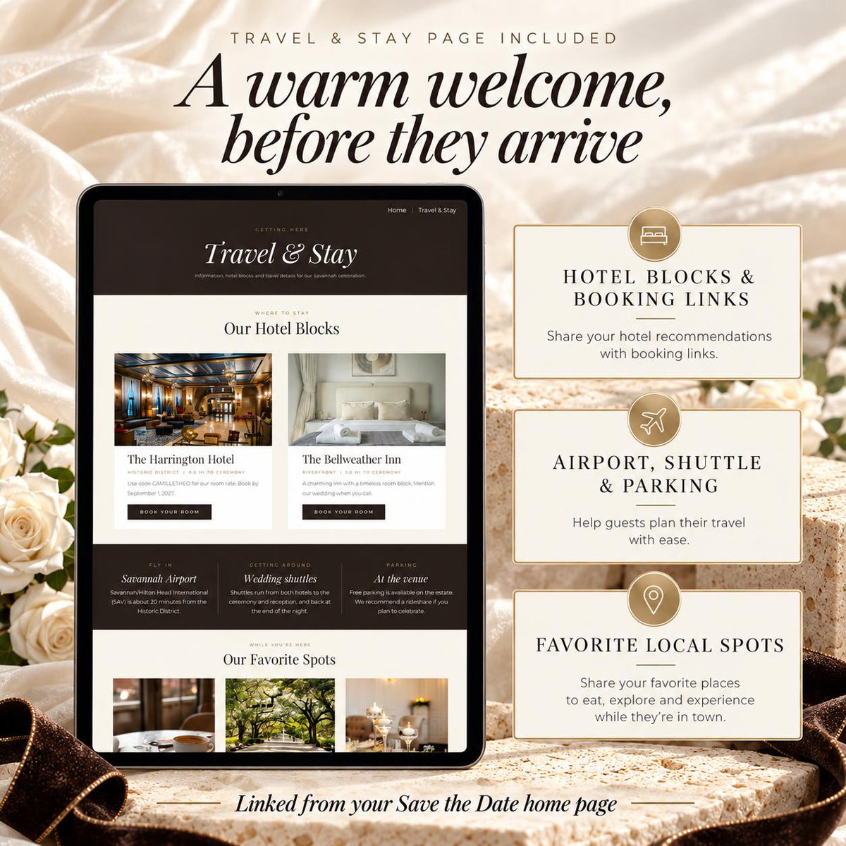 Espresso Save the Date Website Template