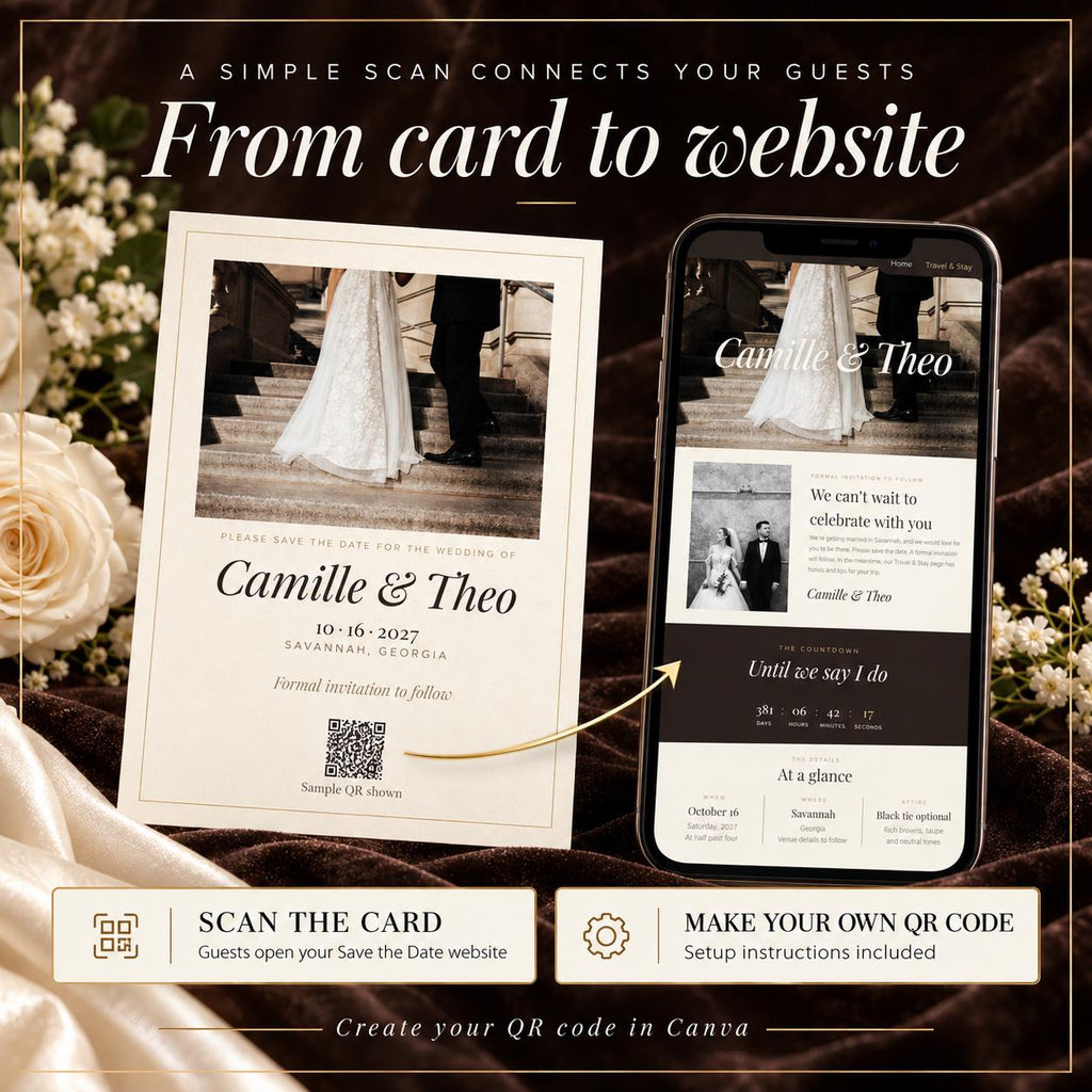 Espresso Save the Date Website Template