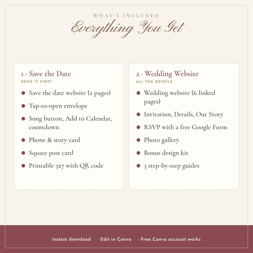 Wedding Website and Save the Date Bundle