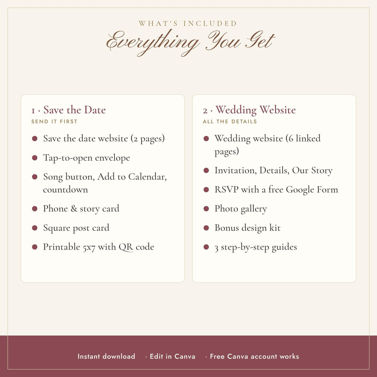 Wedding Website and Save the Date Bundle