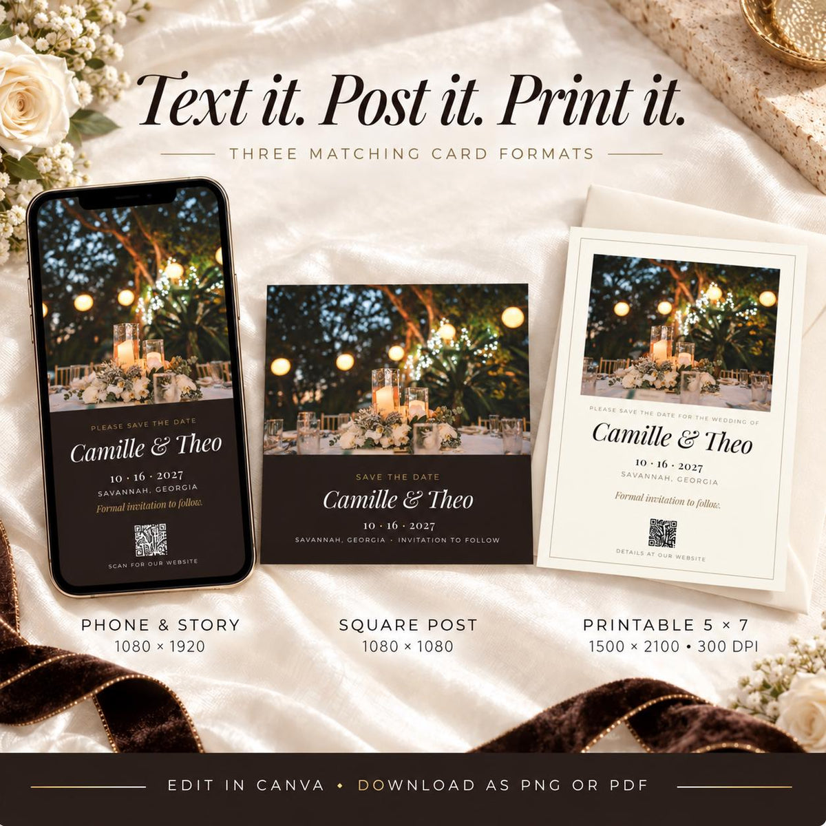 Espresso Save the Date Website Template
