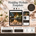 Espresso and Taupe Wedding Website Template with RSVP