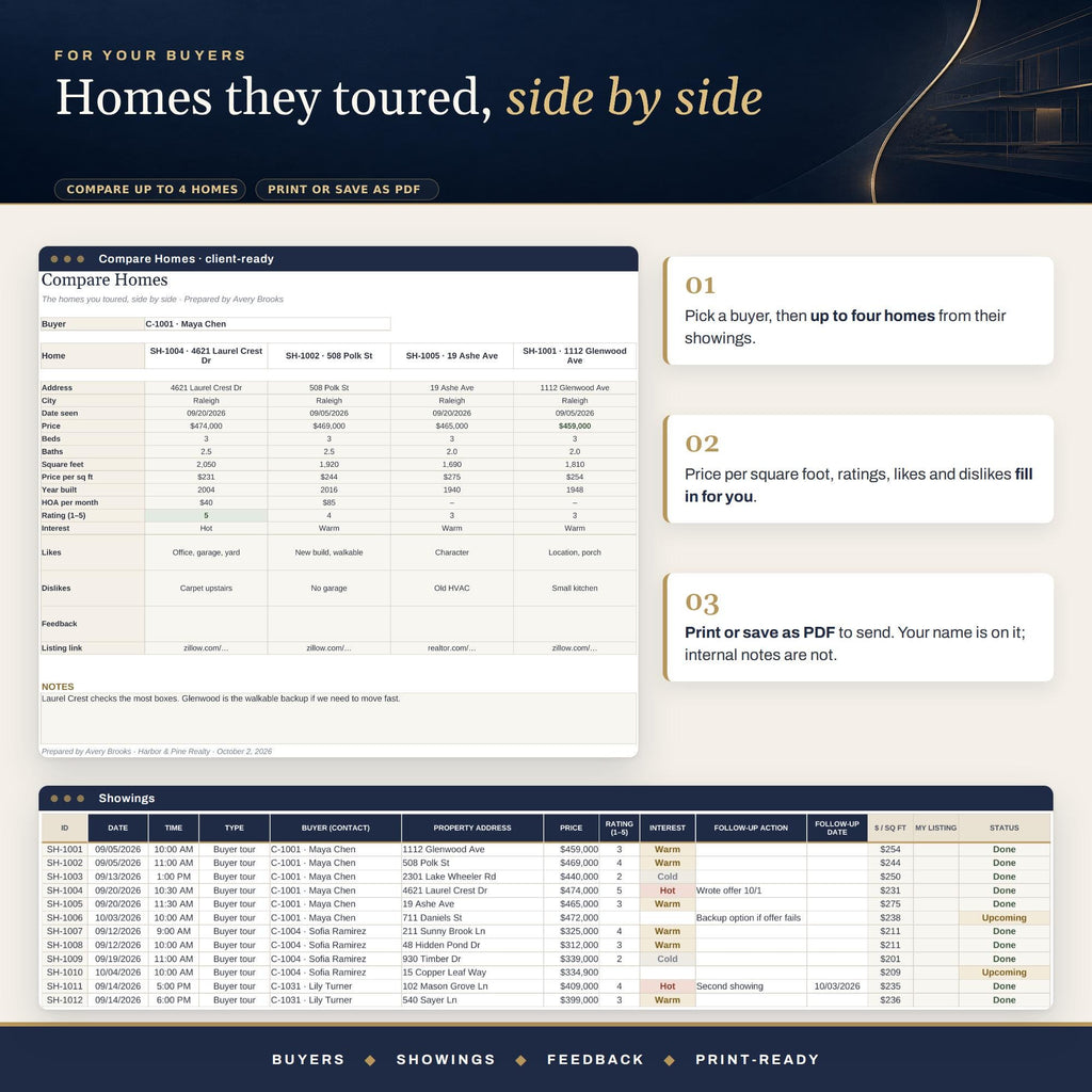 Real Estate Agent Spreadsheet