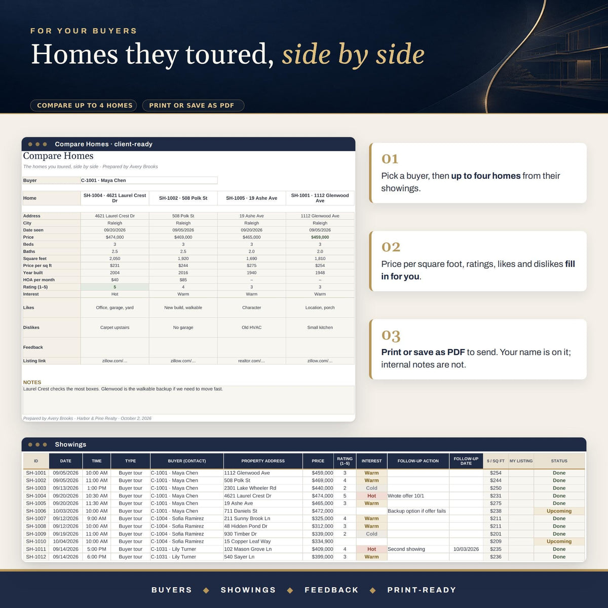 Real Estate Agent Spreadsheet