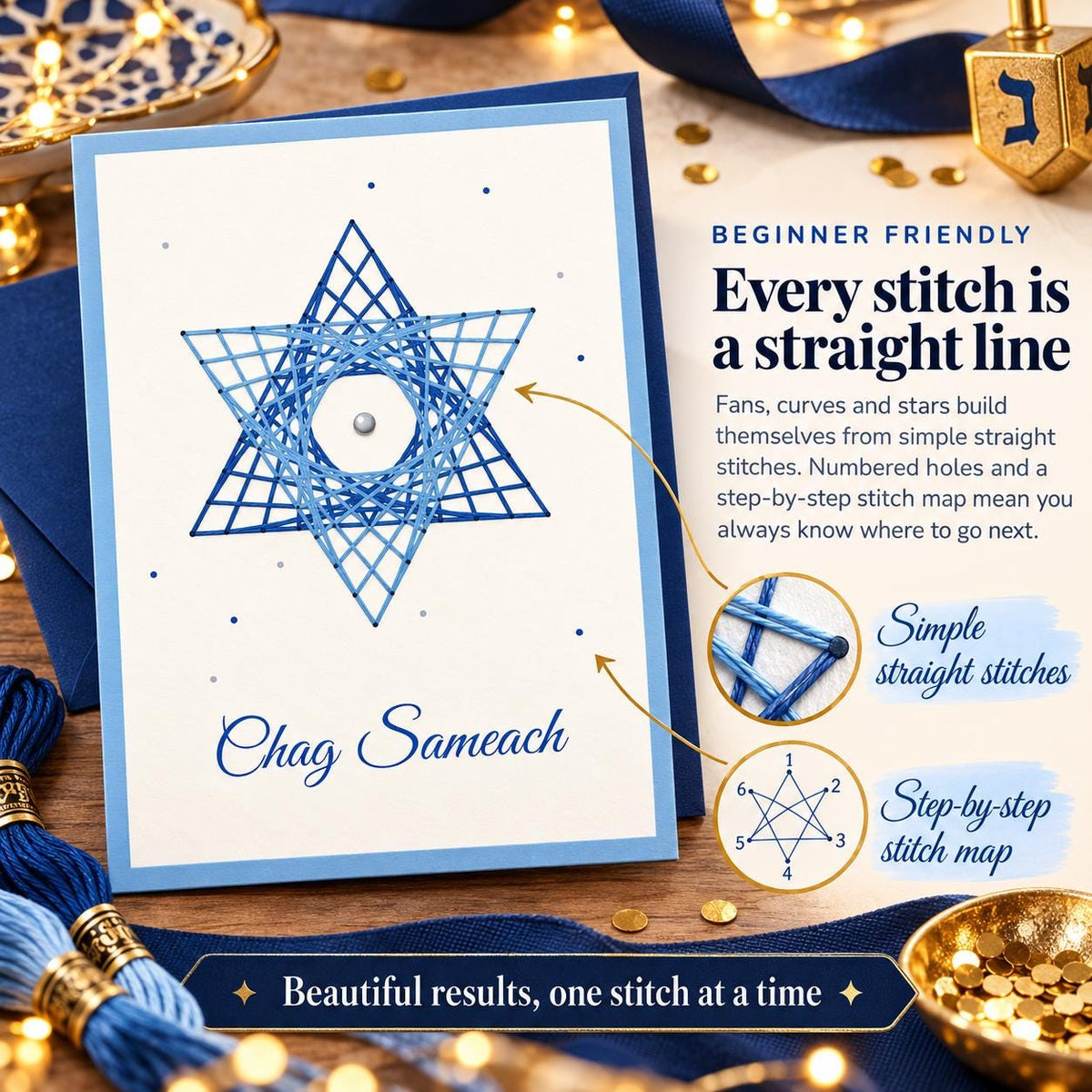 String Art Hanukkah Card Patterns