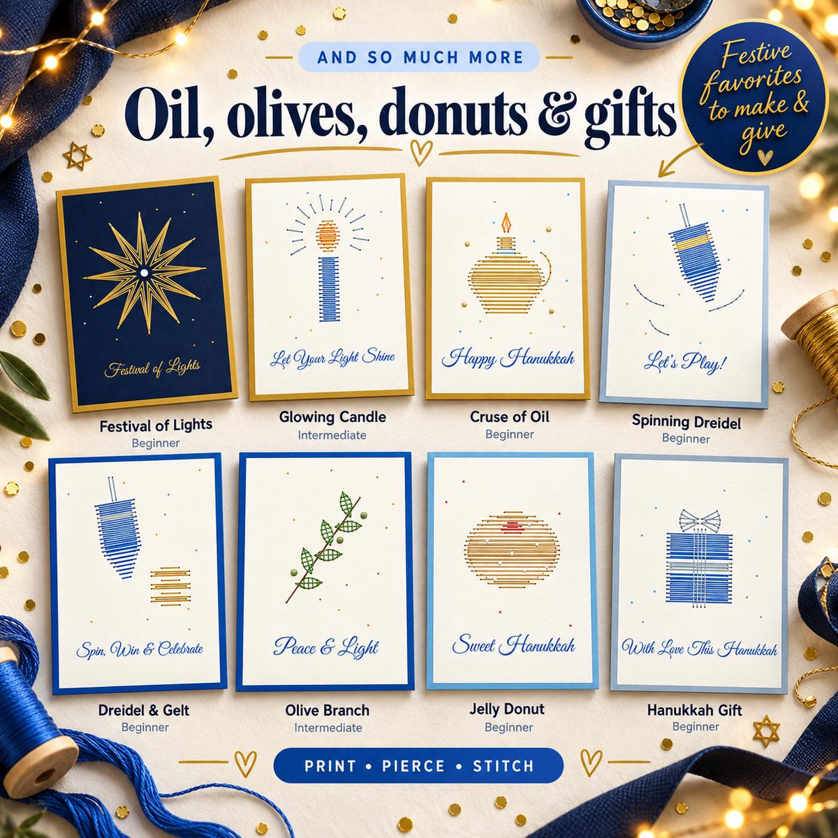 String Art Hanukkah Card Patterns
