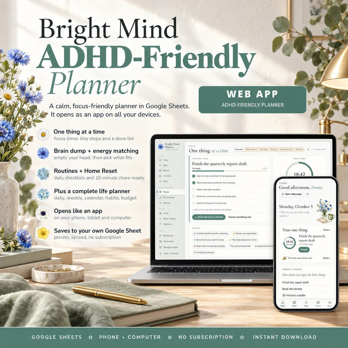 ADHD Planner Digital Web App
