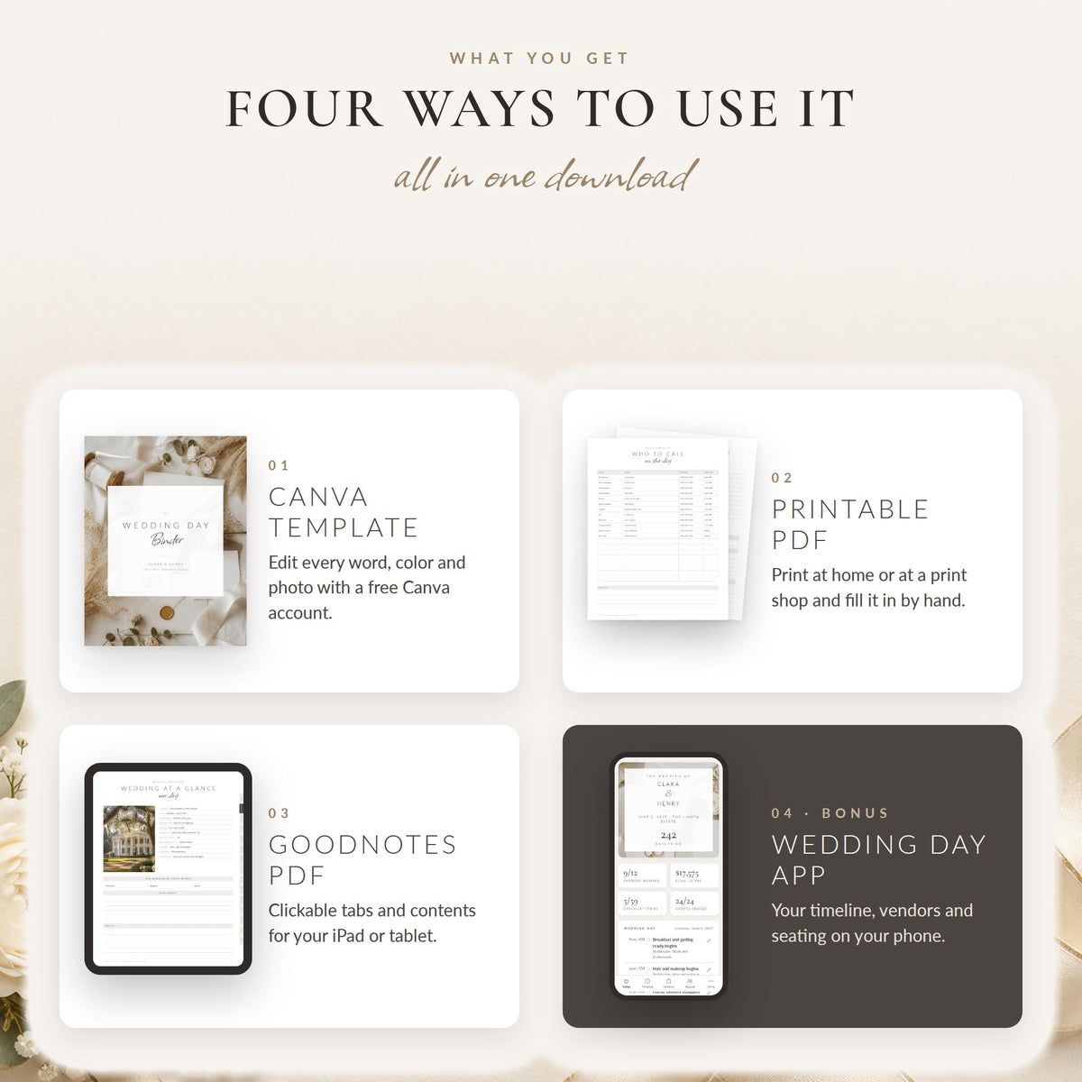 Wedding Day Binder Canva Template