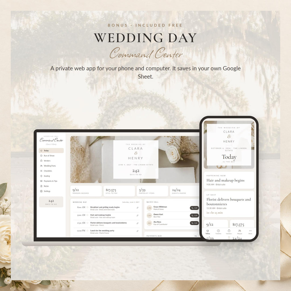 Wedding Day Binder Canva Template