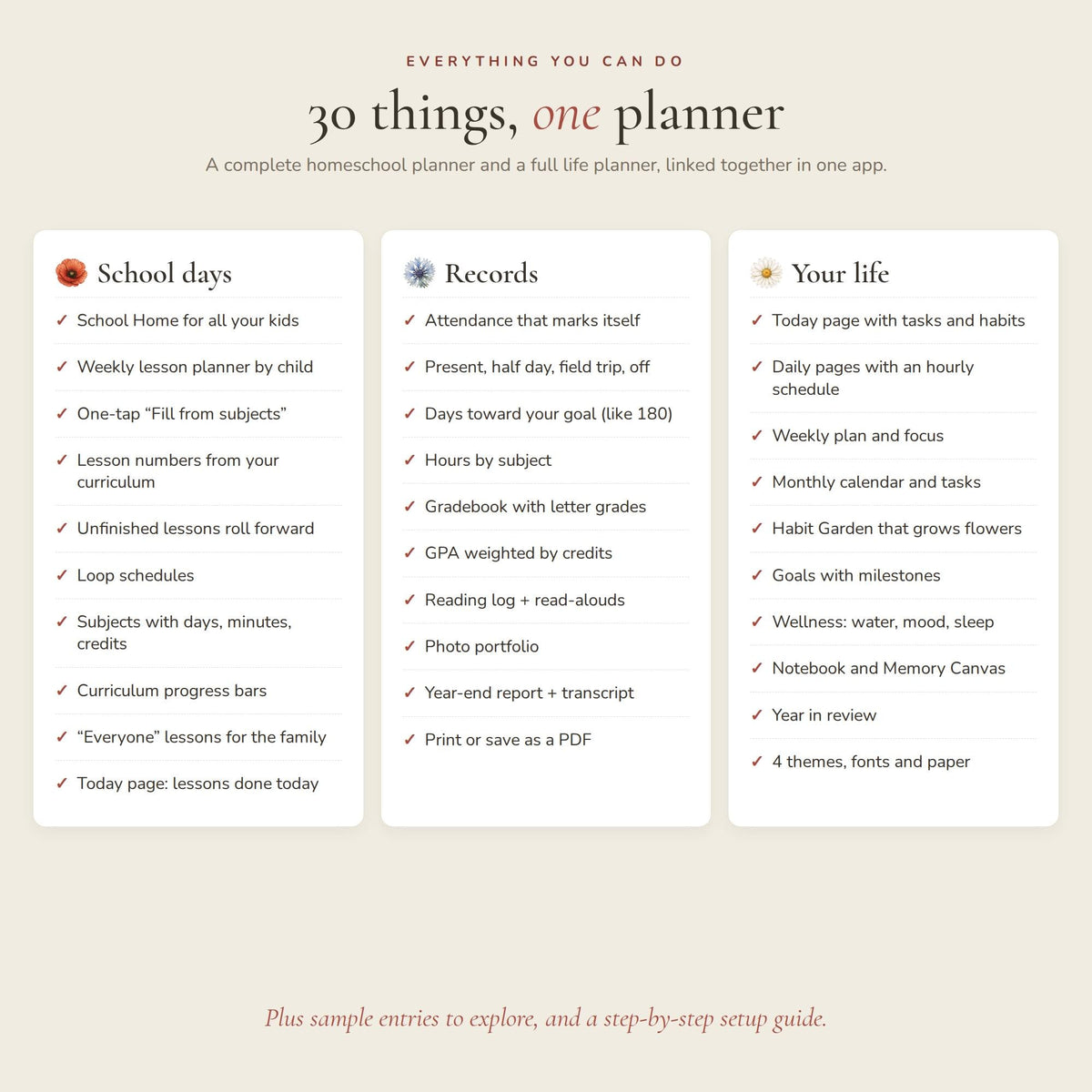 Homeschool Planner Google Sheets Web App