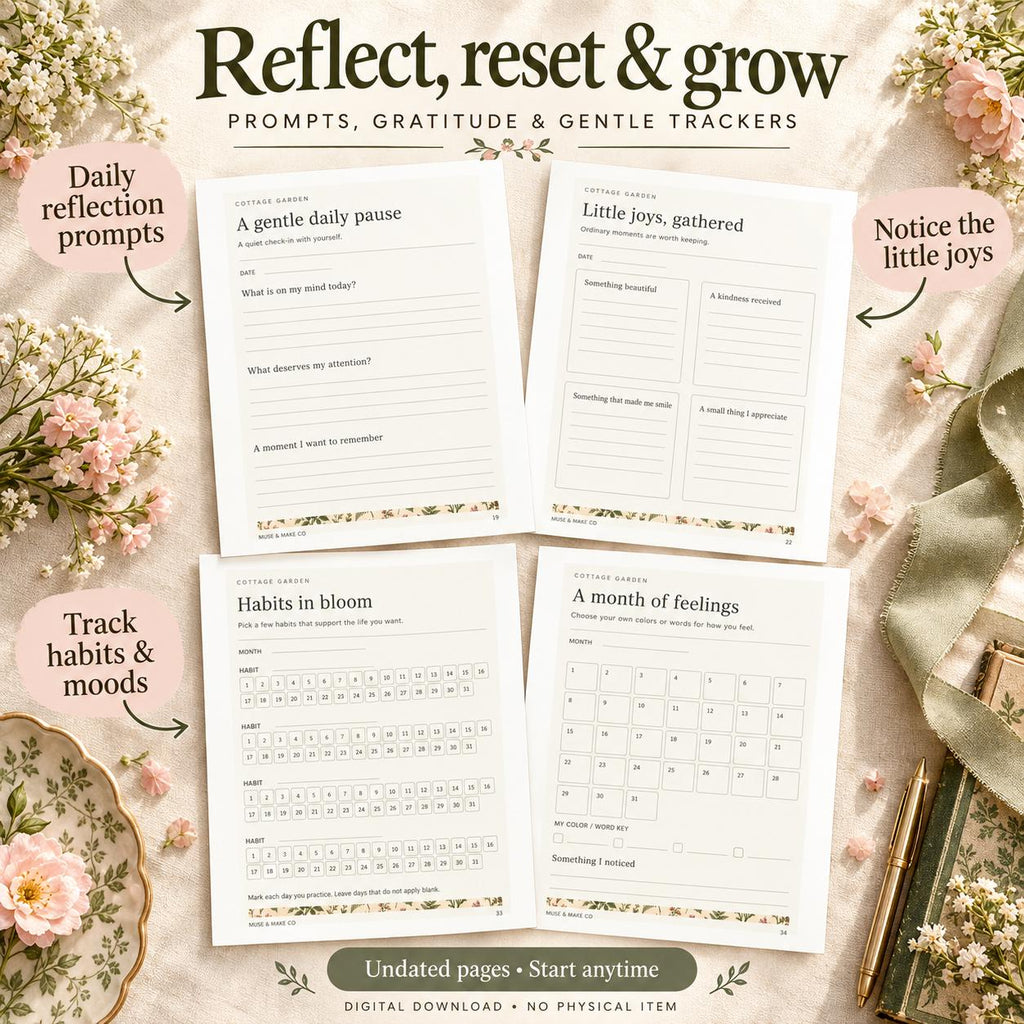 Cottage Garden Printable Journal