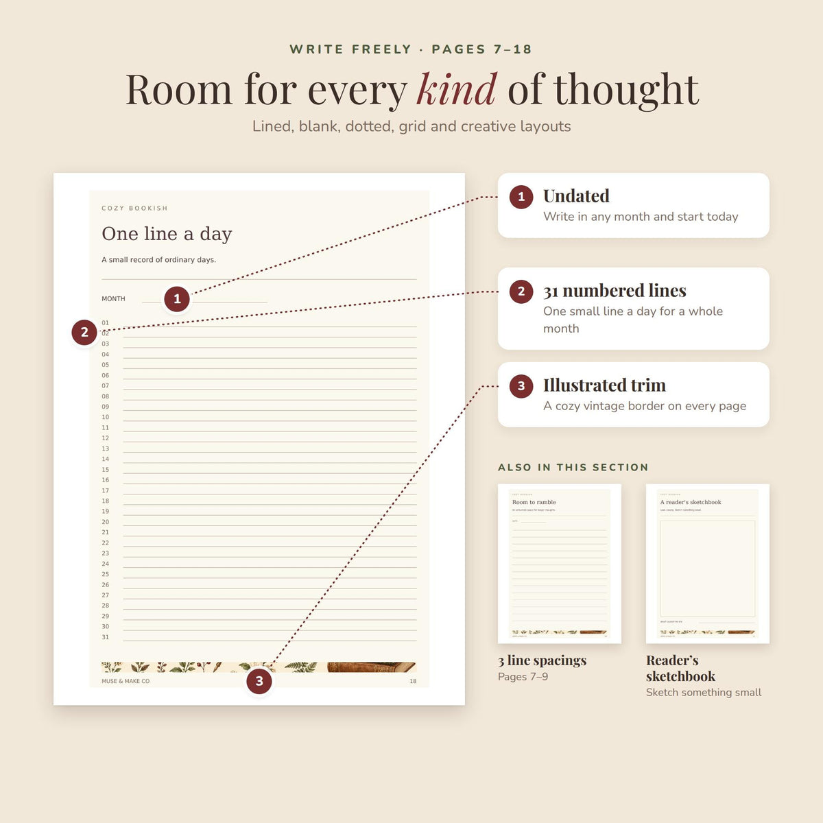 Cozy Bookish Printable Journal