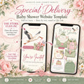 Baby Shower Website Template Canva