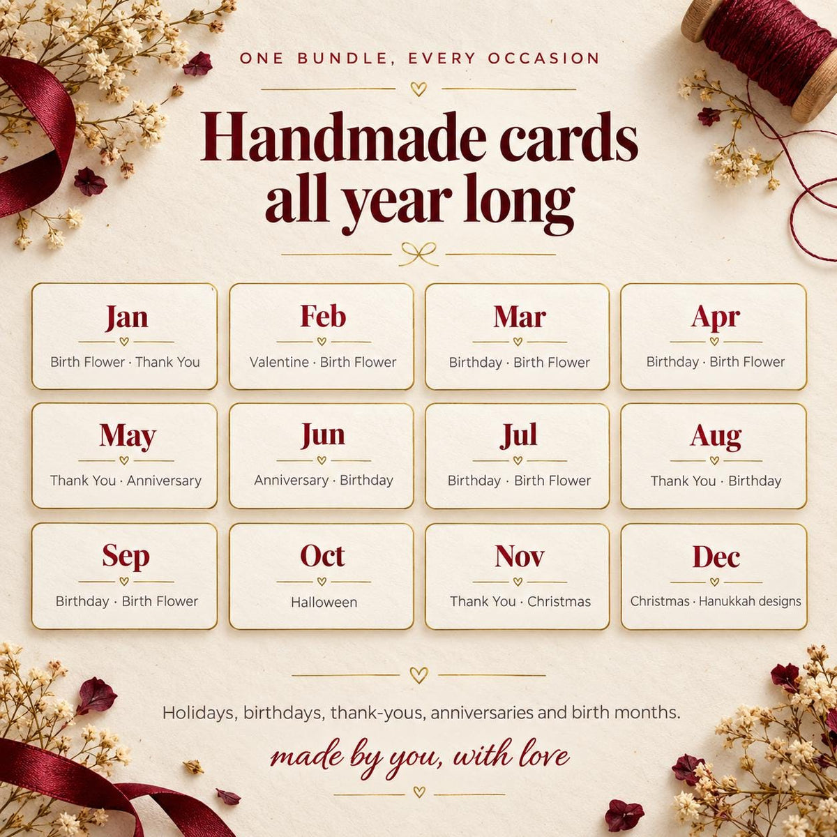 String Art Card Patterns Bundle