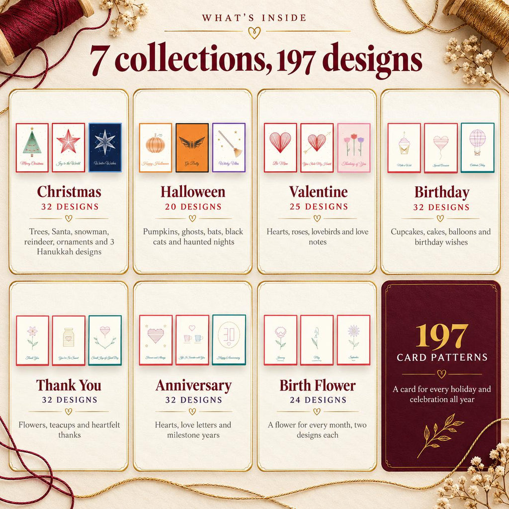 String Art Card Patterns Bundle