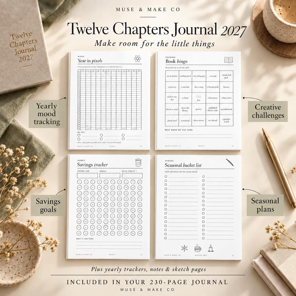 2027 Journal Bundle, 230 Printable Journal Pages