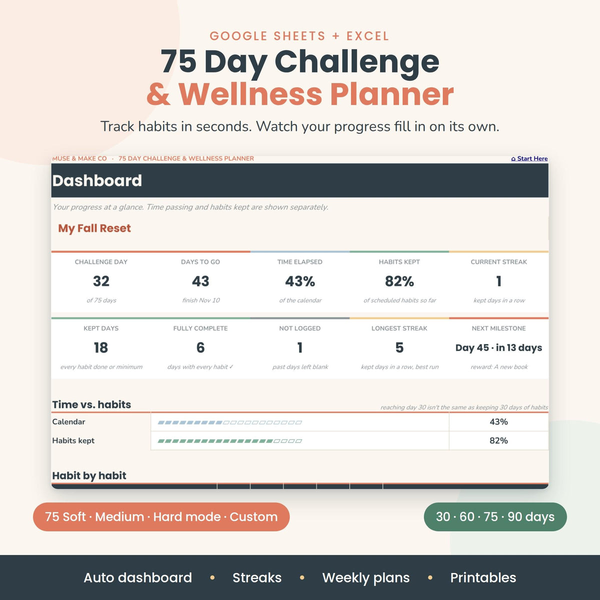 75 Soft Challenge Spreadsheet