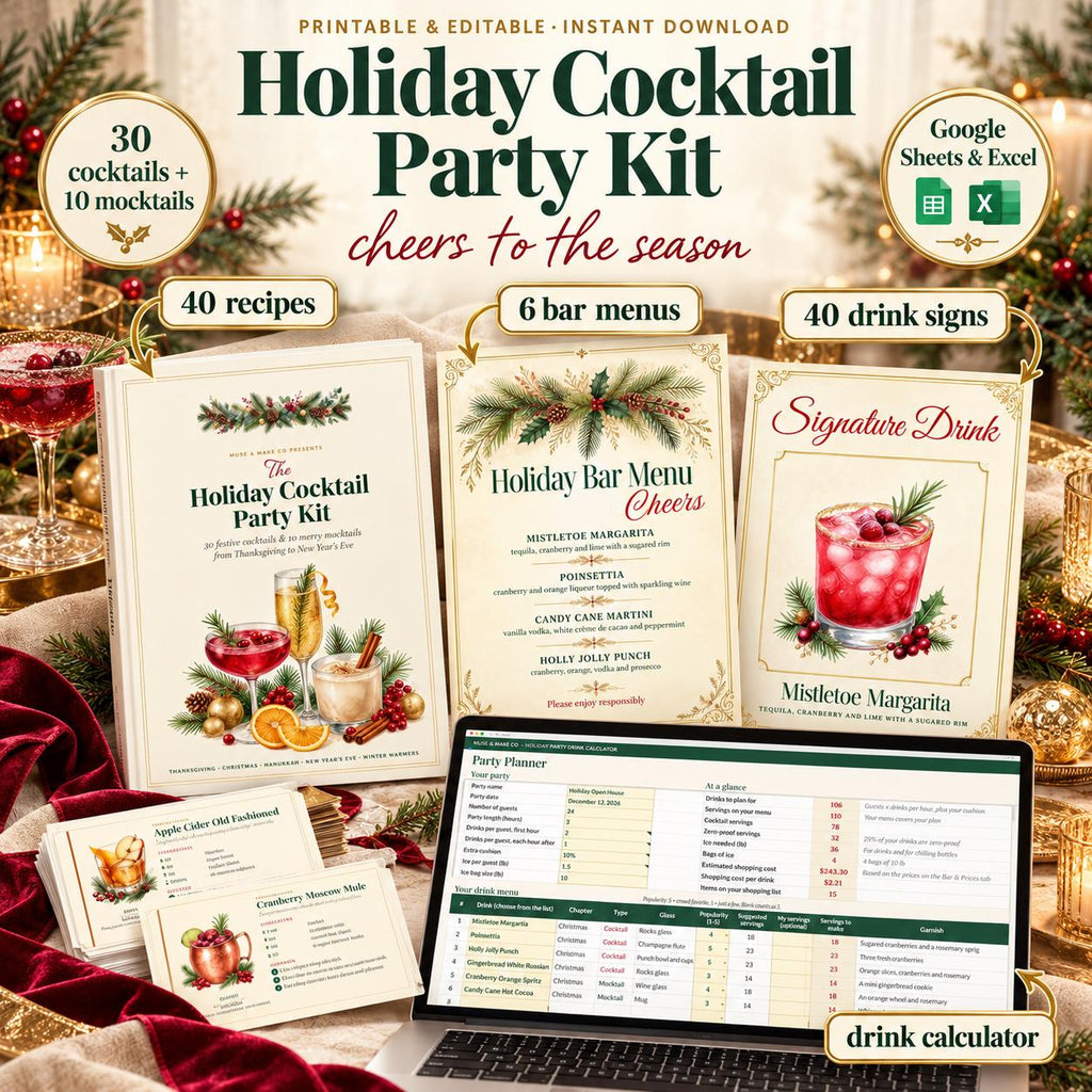 Holiday Cocktail Recipe Book