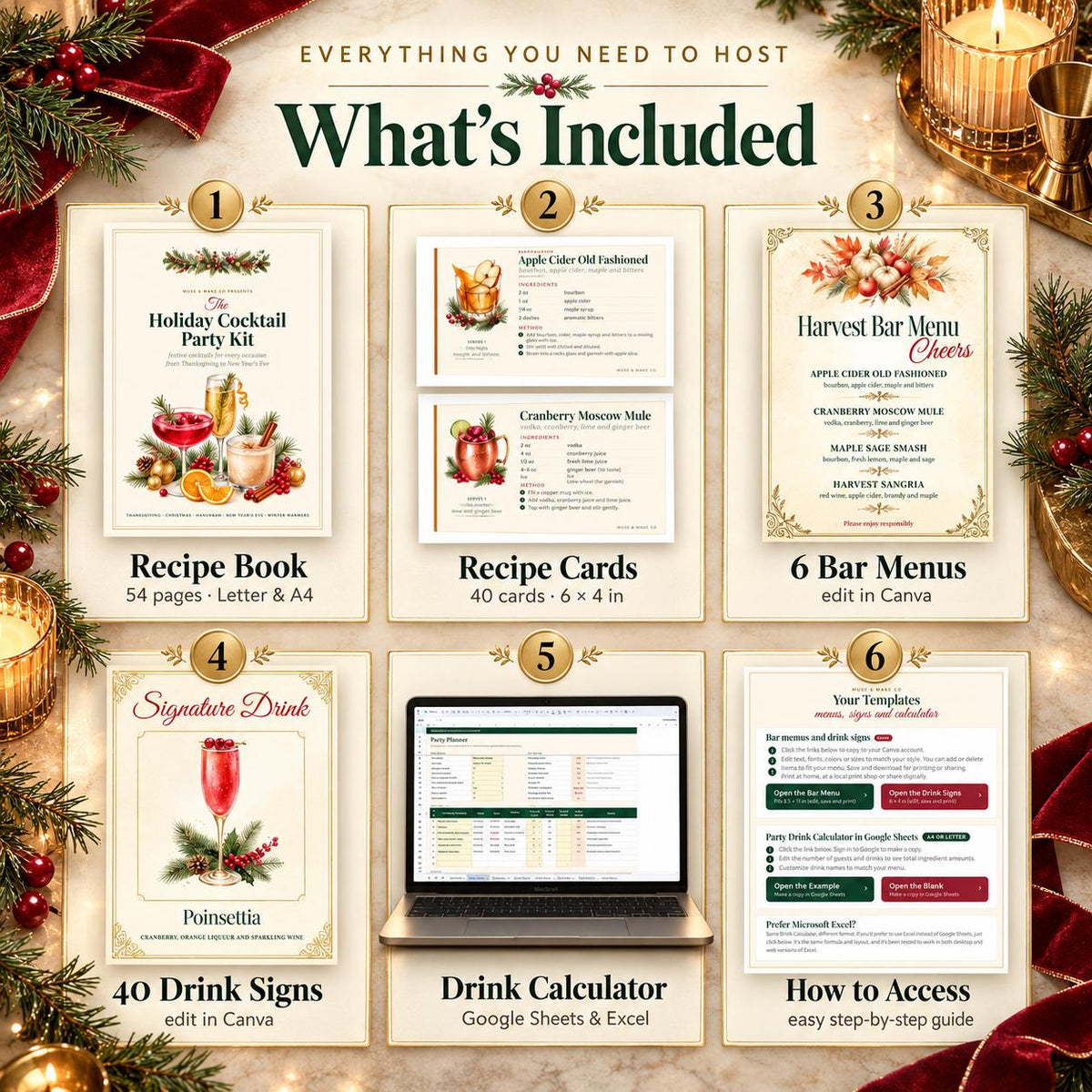 Holiday Cocktail Recipe Book
