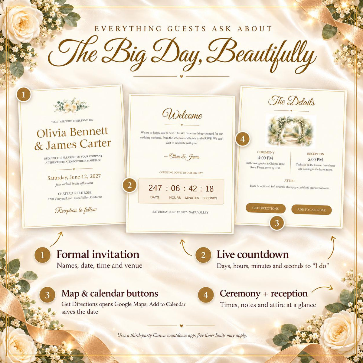 Wedding Website Template Canva