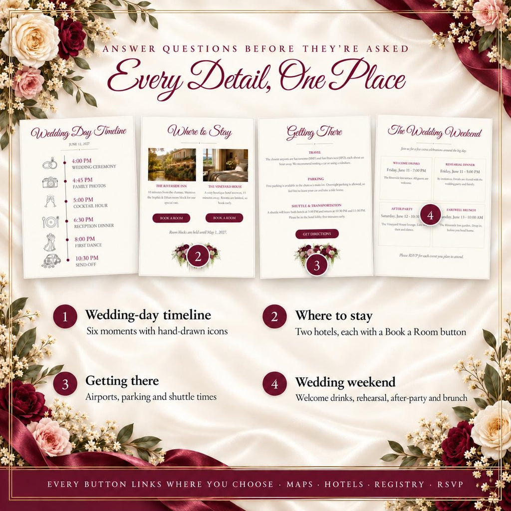 Wedding Website and Save the Date Bundle Canva