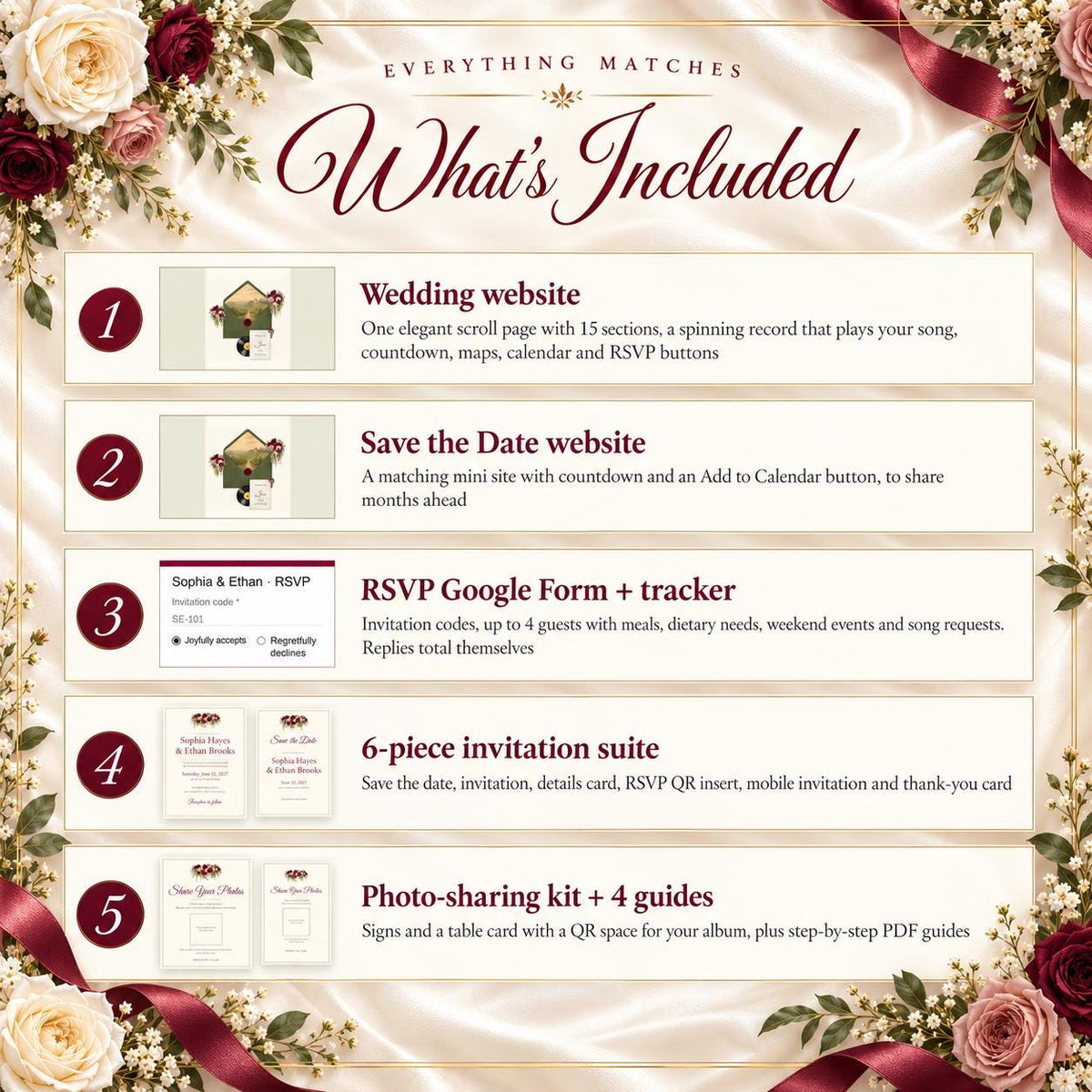Wedding Website and Save the Date Bundle Canva