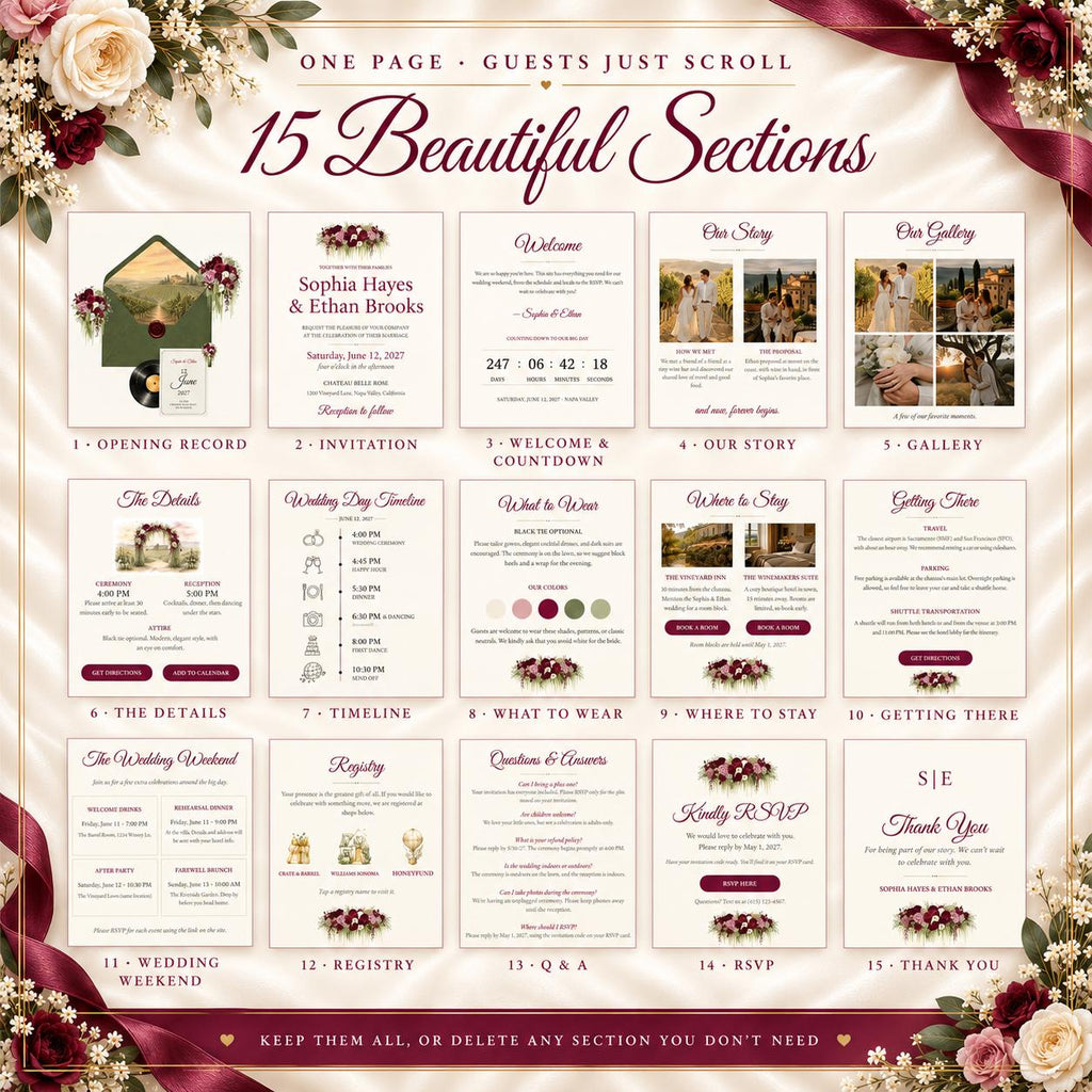 Wedding Website and Save the Date Bundle Canva