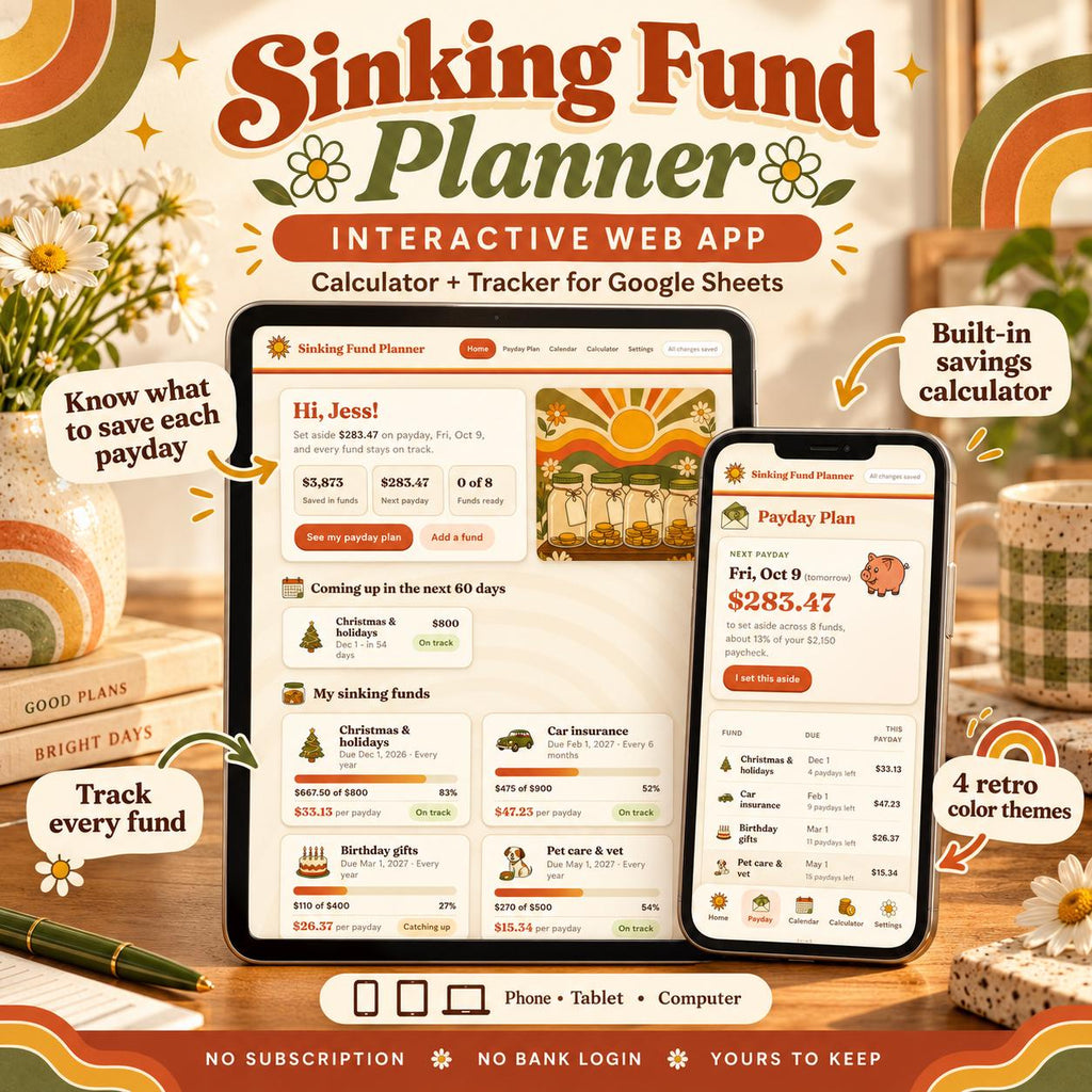 Sinking Fund Tracker Google Sheets