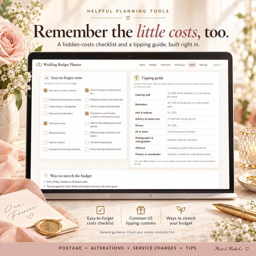 Wedding Budget Planner Google Sheets Web App