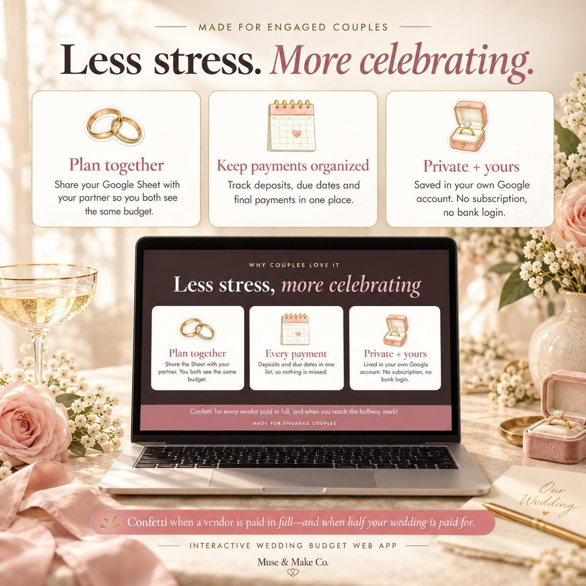 Wedding Budget Planner Google Sheets Web App