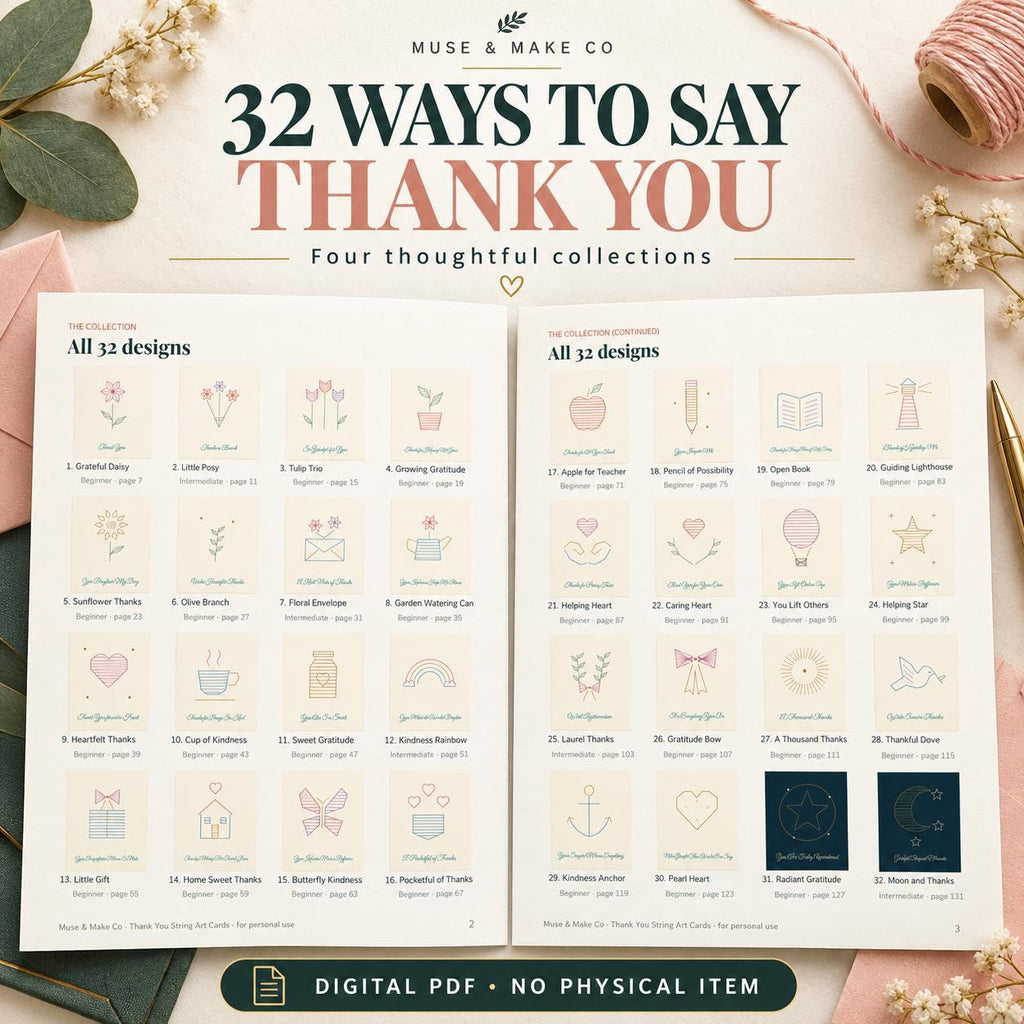 Thank You & Appreciation String Art Card Patterns