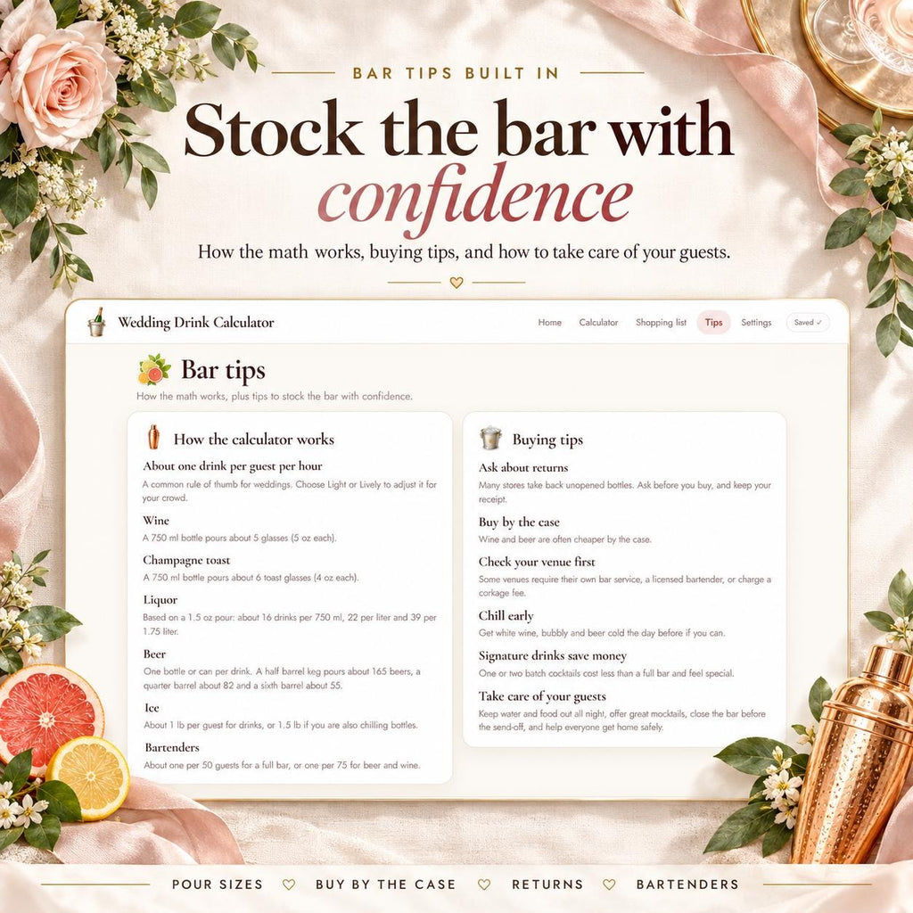 Wedding Drink Calculator