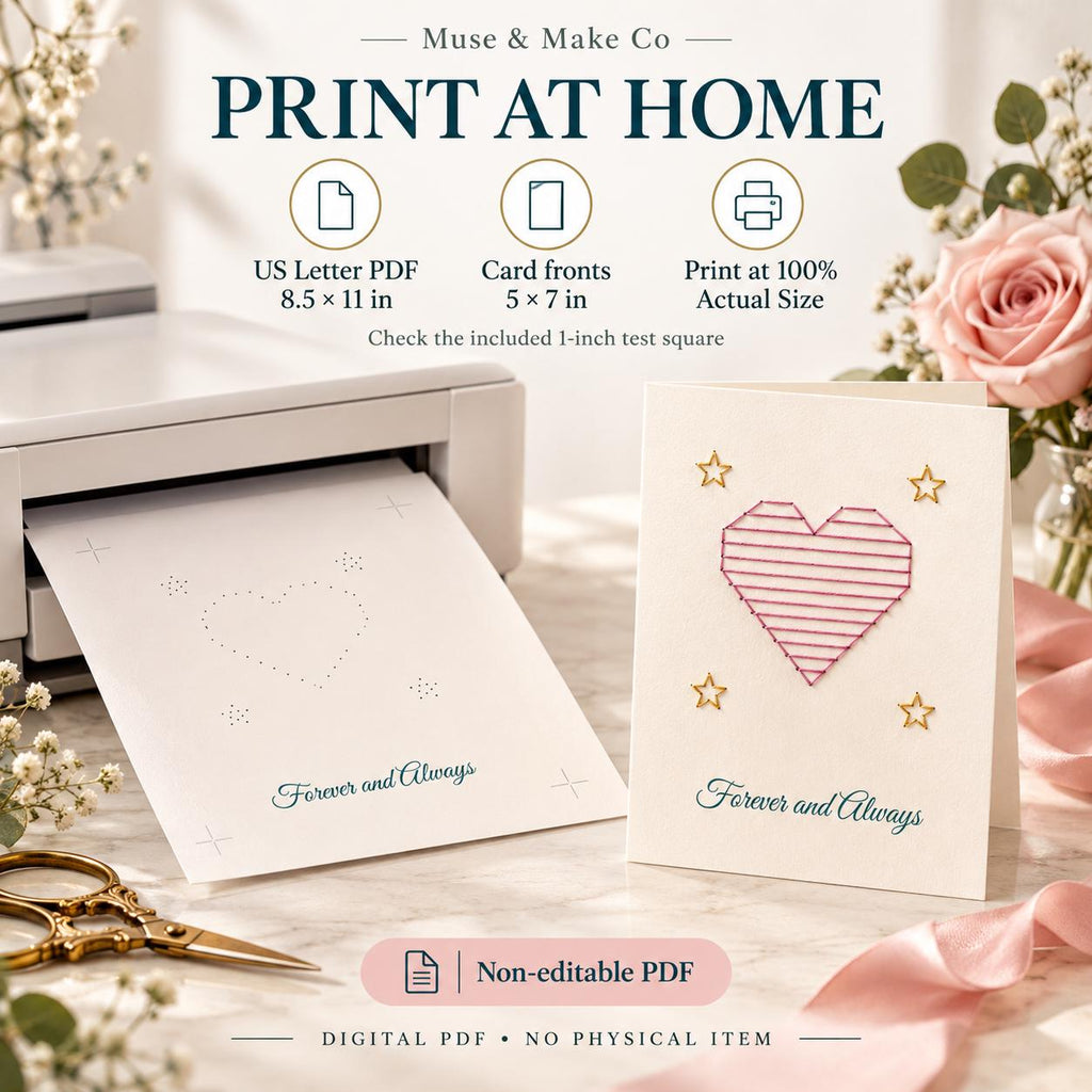 String Art Anniversary Cards Set