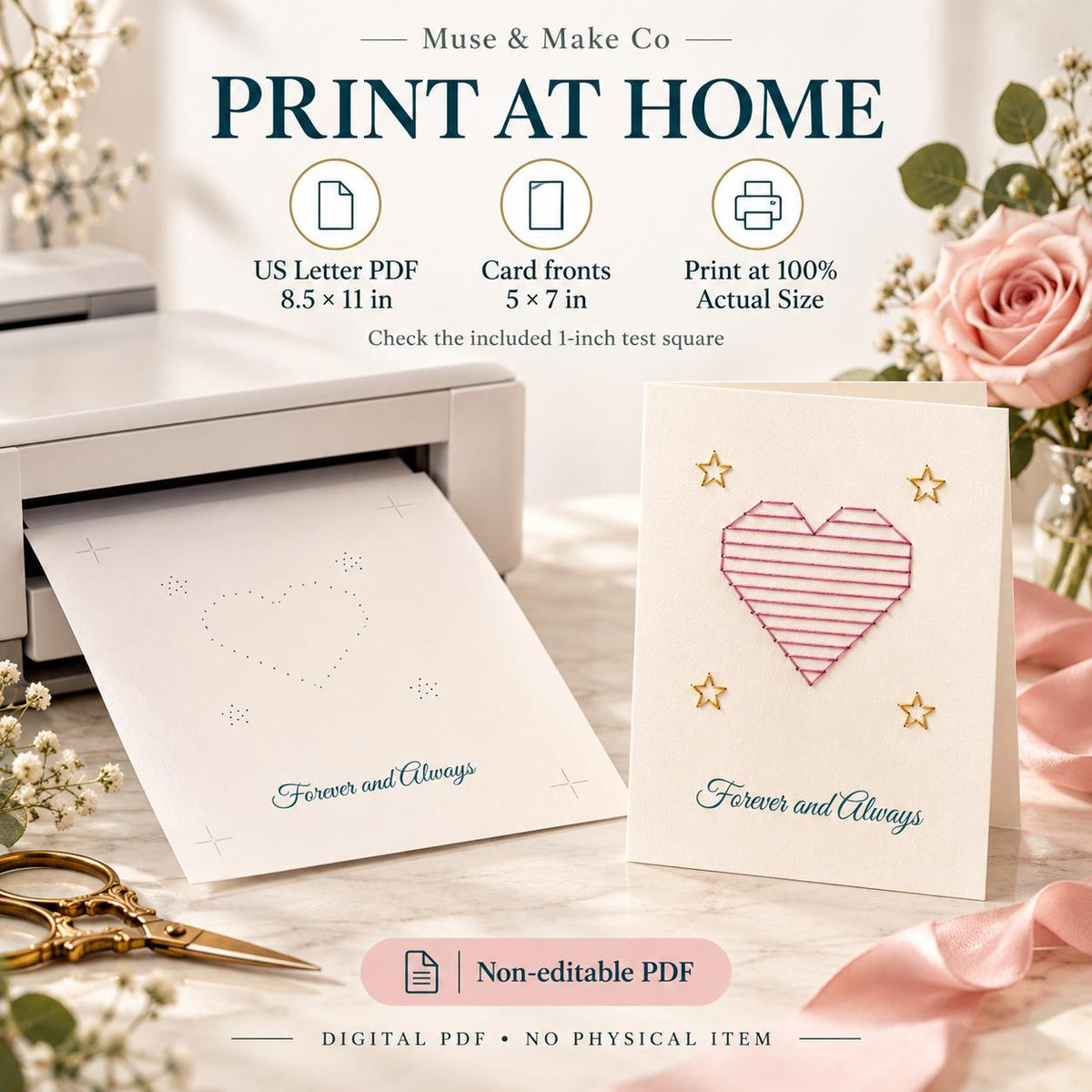 String Art Anniversary Cards Set