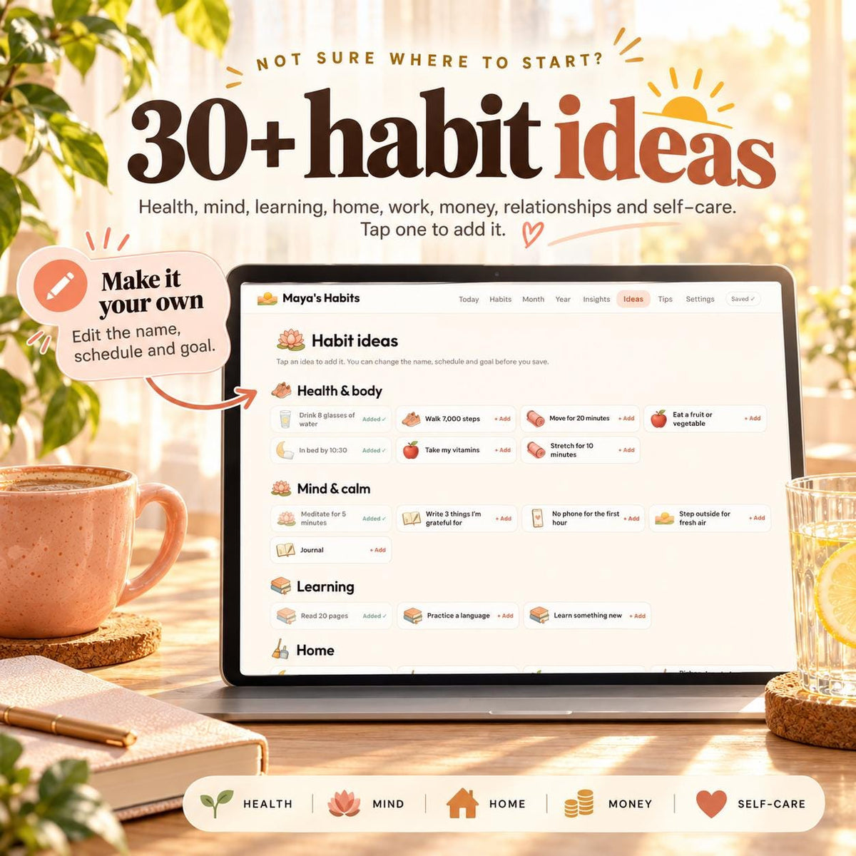 Habit Tracker App for Google Sheets