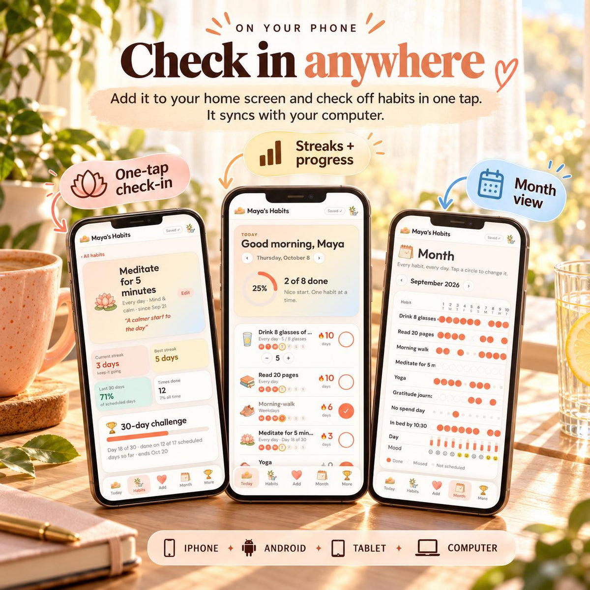 Habit Tracker App for Google Sheets