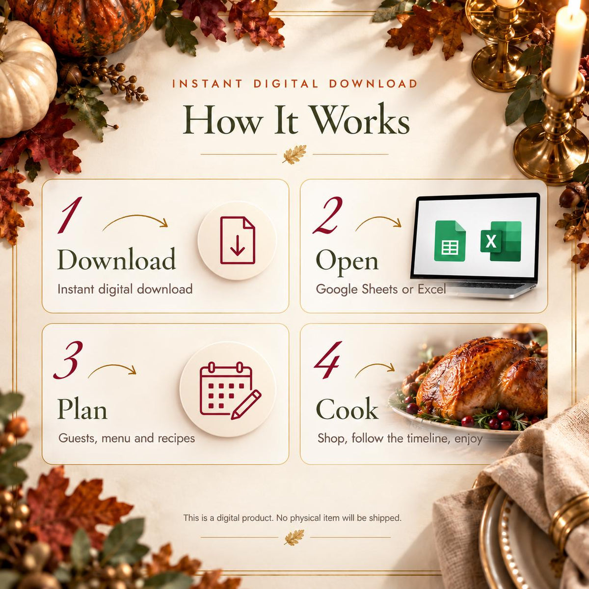 Thanksgiving Meal Planner Spreadsheet