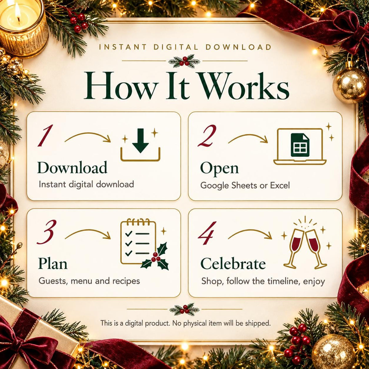 Christmas Dinner Planner Spreadsheet