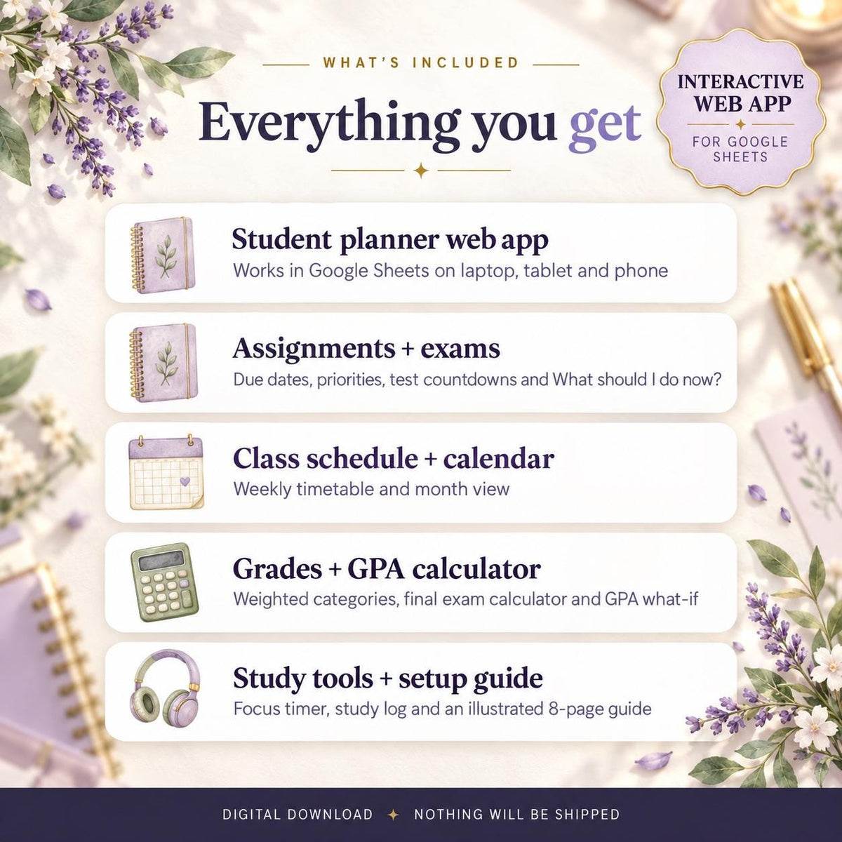 Student Planner App, Digital Assignment Tracker