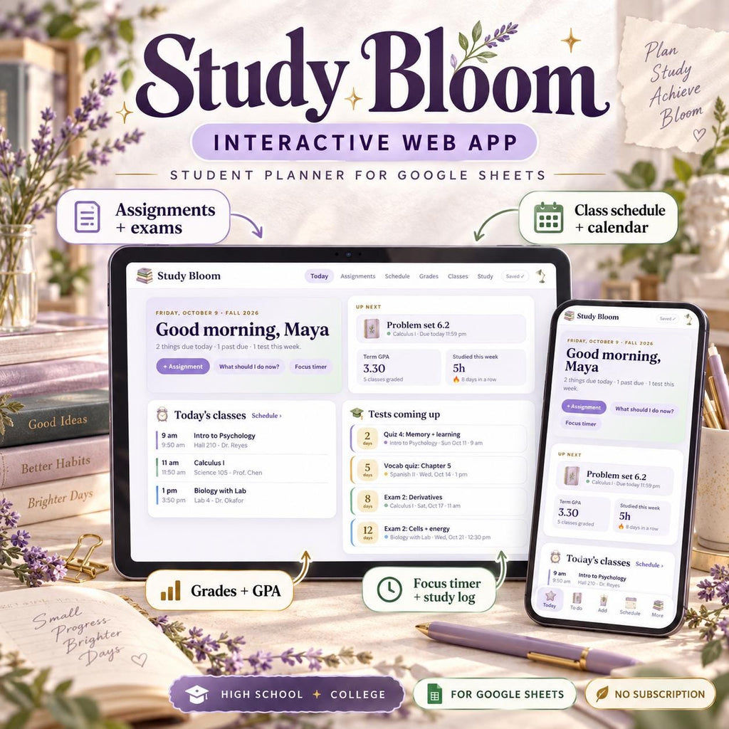 Student Planner App, Digital Assignment Tracker