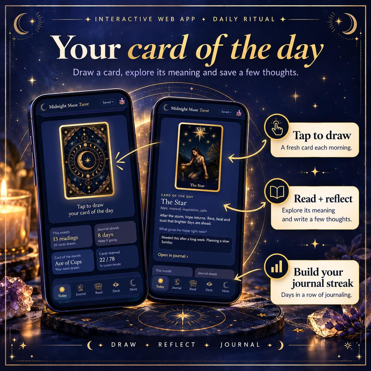 Tarot Journal App, Tarot Reading Journal