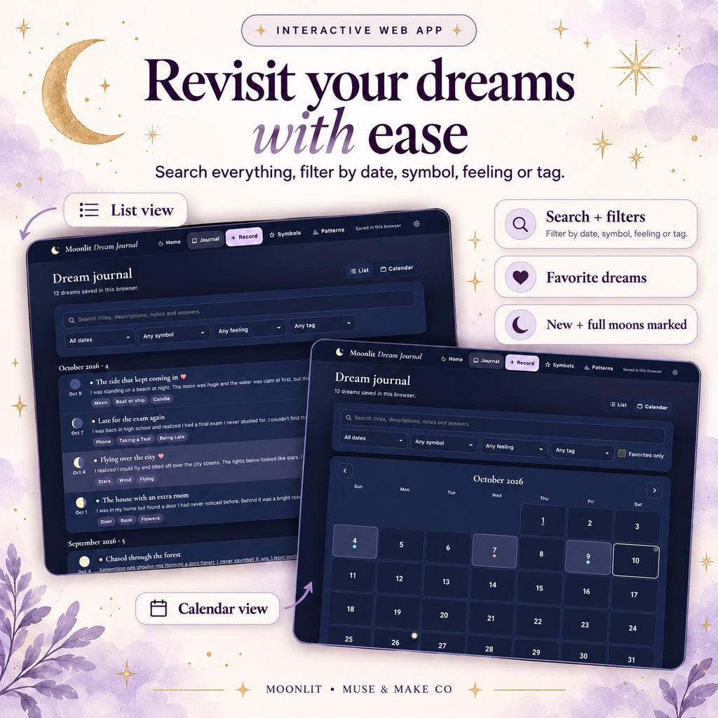 Dream Journal App, Dream Symbols Dictionary