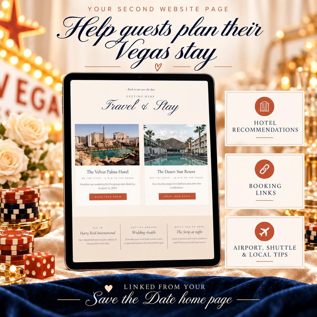 Las Vegas Save the Date Website Template