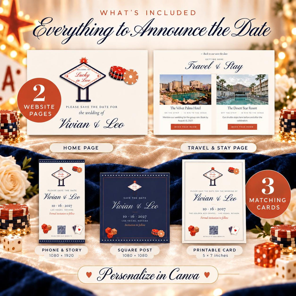 Las Vegas Save the Date Website Template