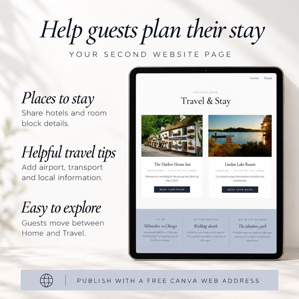 Dusty Blue Save the Date Website Template