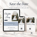 Dusty Blue Save the Date Website Template